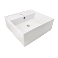 Cuba Lavabo Quadrada 42x42 em Porcelana Branca - Tubrax - imagem 1