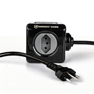 Adaptador Energy Cube Gshield: Multiplicador de Tomadas Bivolt com USB-A, Tipo C e Proteção contra Sobretensão - Preto - imagem 2