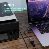 Adaptador Áudio Óptico USB-C para Toslink Cubilux c/ DAC 192kHz - Som Imersivo - imagem 4