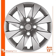 Kit 4 Calotas Aro 13 Prata Grid para VW Up! 2015 - Cubo Baixo e Fixação por Parafusos - imagem 4