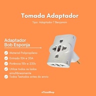 Adaptador Benjamim T Cubo e Bob Esponja: Conecte Tudo com Estilo e Segurança! - imagem 3