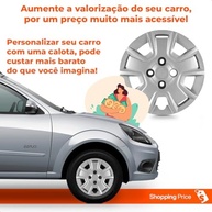 Kit 4 Calotas Ford Ka 2012-2013 Aro 14 Prata Cubo Baixo Grid - Design Moderno e Proteção - imagem 5