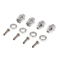Expanda Seu Carro RC 1/10: Cubo de Roda Extensor 12mm Prata para Performance Superior - imagem 3