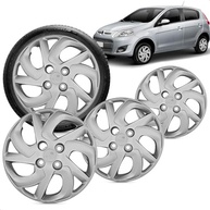 Kit 4 Calotas Palio Fire Aro 13 Prata Cubo Baixo Grid - Renove o Visual! - imagem 2