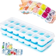 Forma de Gelo Silicone com Tampa: 14 Cubos! - imagem 2