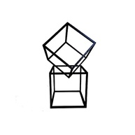 Cubos Decorativos 3D Quadrados - Design Geométrico Moderno para Sala - imagem 2