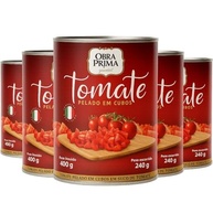 Pack 5 Tomate Pelado em Cubos Obra Prima Gourmet Pomodori Pelati 400g - imagem 2