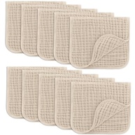 Comfy Cubs Panos para Arrotar de Musselina 50,8x25,4cm | Pacote com 10 Unidades Ultra Absorventes em 6 Camadas de Algodão Macio - imagem 2