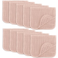 Toalhas de Boca para Bebê Comfy Cubs - 100% Algodão Macio, 6 Camadas Extra Absorventes - Pacote com 10 Unidades - imagem 1