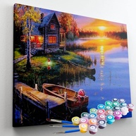Kit Pintura Terapêutica A Casa do Lago - Pinte e Cura sua Mente - imagem 1