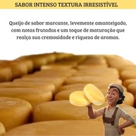 Queijo Canastra Meia Cura 1 kg – Autêntico Sabor de Minas - Com Embalagem para Presentear - imagem 3