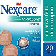 Curativo Nexcare Micropore Redondo – 20 Unidades de Conforto - imagem 1