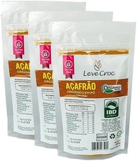 Kit 3X: Cúrcuma (Açafrão da Terra) em Pó Orgânico Leve Croc 60g - imagem 1