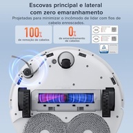 Roborock Qrevo Curv S5X - Aspirador e Esfregão Robô com 17000Pa, Design Zero Emaranhado, Lavagem Automática - imagem 3