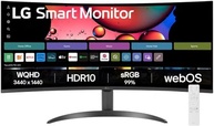 Monitor LG UltraWide Streaming 34SR60QC-B Tela curva WQuadHD (3440 x 1440) 21:9 de 34", WebOS, ThinQ Home, Air Play, Screen Share, Bluetooth - imagem 1