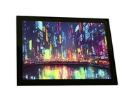 Quadro Decorativo A3 Cidade Futurista Luzes Neon Cyberpunk - Moldura Pronta para Pendurar - imagem 2