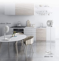 Ventilador Portátil Dobrável 7200mAh Silencioso com Design Retrátil D09 Luuk Young (Branco) - imagem 3