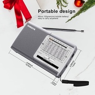 Rádio Portátil XHDATA D219: Som Cristalino e Recepção Global AM/FM/Ondas Curtas - imagem 3