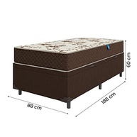 Cama Box Baú Solteiro com Colchão Espuma D33 Marquês 88x188cm - Conforto e Armazenamento - imagem 4