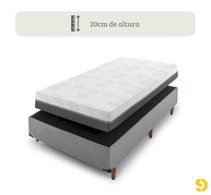 Colchão Solteiro de Molas Ensacadas 88x188x20cm com Espuma D33 | Conforto Sueco e Sustentabilidade - imagem 3