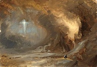 A Visão da Cruz por Frederic Edwin Church - Tela Canvas 75x106cm | Arte Refinada para Decoração - imagem 2