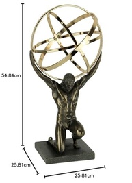 Estátua Esfera Celestial em Bronze e Ouro - Atlas da Veronese Design - imagem 4