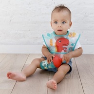 Babador Com Bolso Dino Colorido da Buba - Proteção e Estilo para Bebês - imagem 3
