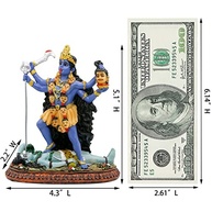 Estátua de Kali Ma - Deusa Hindu da Transformação e Proteção | Murti de 13cm para Templo, Altar ou Decoração Espiritual - imagem 4