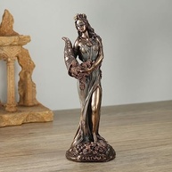 Escultura Fortuna em Resina com Acabamento Bronze - Deusa da Sorte para Decoração Elegante - imagem 3