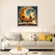 Kits de Pintura de Diamante com Fadas da Lua - Arte 5D para Decoração de Parede - imagem 4