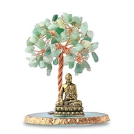 Estátua de Buda com Árvore de Cristal de Cura - Árvore da Vida para Energia Positiva e Decoração Zen - imagem 5