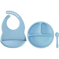 Kit Refeição em Silicone Azul da Buba - Praticidade e Segurança para Bebês - imagem 2