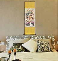 Zzooi Arte de Parede Dragão e Fênix - Pintura Chinesa da Sorte em Seda - imagem 3