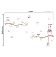 Adesivo de Parede Infantil Galhos Coruja - Decore o Quarto da sua Filha com Estilo e Segurança - imagem 3