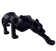 Escultura Geométrica da Pantera Negra em Resina Premium - Design Moderno e Elegante - imagem 2