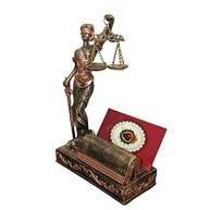 Deusa da Justiça Thêmis - Porta Cartão Decorativo em Resina para Escritório - imagem 4