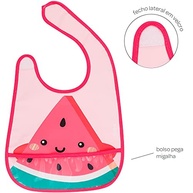 Babador Impermeável com Bolso Frutti Melancia - Proteção e Estilo na Hora da Papinha - imagem 3