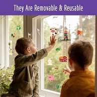 Adesivos de Geleia de Animais da Fazenda - 38 Peças Reutilizáveis para Decoração e Aprendizado Infantil - imagem 3