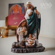 Imagem da Sagrada Família em Resina - Presépio de Natal 20cm Decorativo Importado - imagem 3