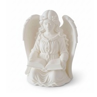 Escultura Anjo da Guarda Branco - Decoração Religiosa com Detalhes Refinados - imagem 1