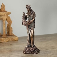 Escultura Fortuna em Resina com Acabamento Bronze - Deusa da Sorte para Decoração Elegante - imagem 4