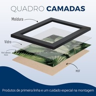 Quadro Árvore da Vida em Vidro com Moldura Carvalho - 63x43cm | Decoração Elegante e Sofisticada - imagem 5
