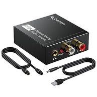 DAC 192KHz Digital to Analog Audio Converter, Aluminum Signal Converter Optical to RCA Converter with Optical Coaxial Cable, Toslink Optical to 3.5mm Adapter for PS4 HD DVD Home Cinema Systems - imagem 2