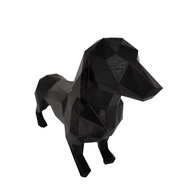 Salsicha Dachshund 21cm - Cachorro 3D Preto Decorativo para Casa e Escritório - imagem 1