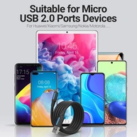 Cabo Micro USB Vention 3A: Carregamento Rápido e Dados - imagem 3