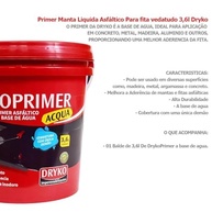 Primer Asfáltico Dryko Acqua Dry: Base D'Água para Manta e Fita Asfáltica - Galão 3,6L - imagem 4
