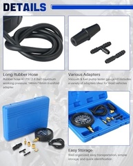 DASBET Kit Testador de Bomba de Combustível e Vácuo: Diagnóstico Preciso para seu Carro - imagem 5