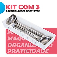 Organizador de Gaveta: Kit 3 Divisórias Dasplast - imagem 2