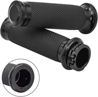 Manoplas Benlari Pretas 2,5cm para Harley Davidson: Sportster, Dyna, Softail e Touring - imagem 1