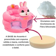 Almofada Infantil de Apoio Coelha Happy Day - Segurança e Conforto para Bebês Sentarem - imagem 5